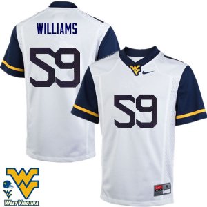 Men's West Virginia Mountaineers NCAA #59 Luke Williams White Authentic Nike Stitched College Football Jersey IX15P35CC